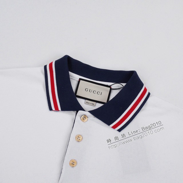 Gucci古奇專櫃古馳2023SS新款刺繡Polo翻領T恤 男女同款 tzy2696